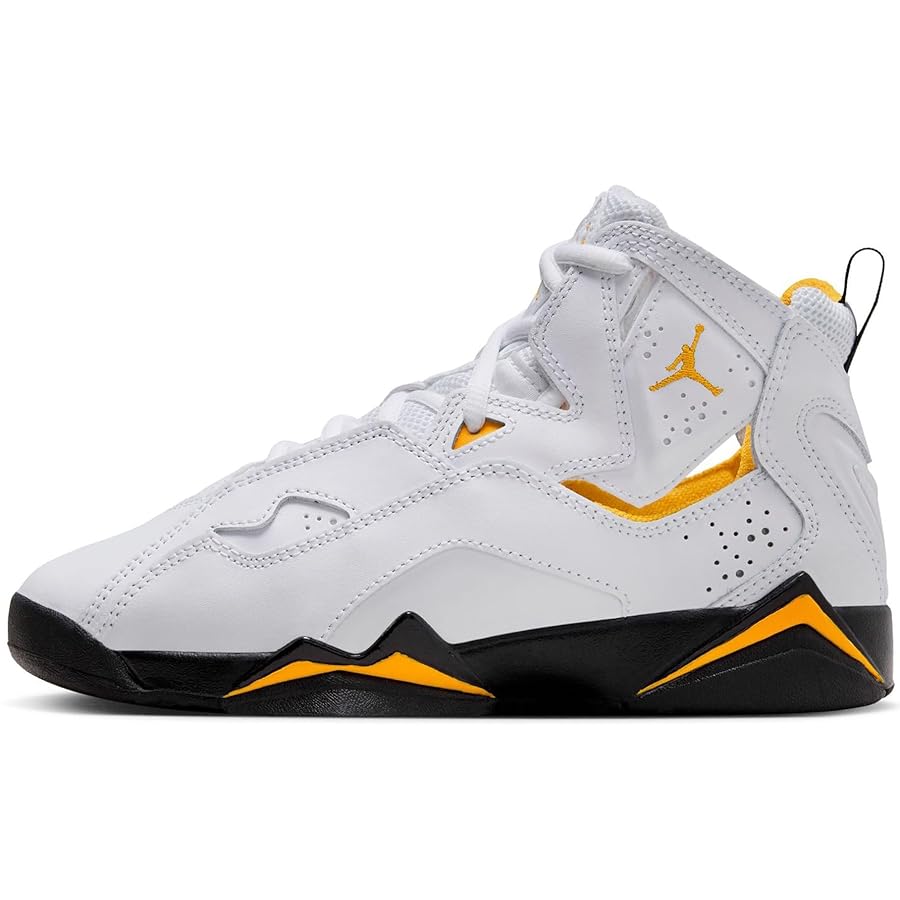 Amazon.com | Jordan Big Kid's True Flight White/Black-Yellow